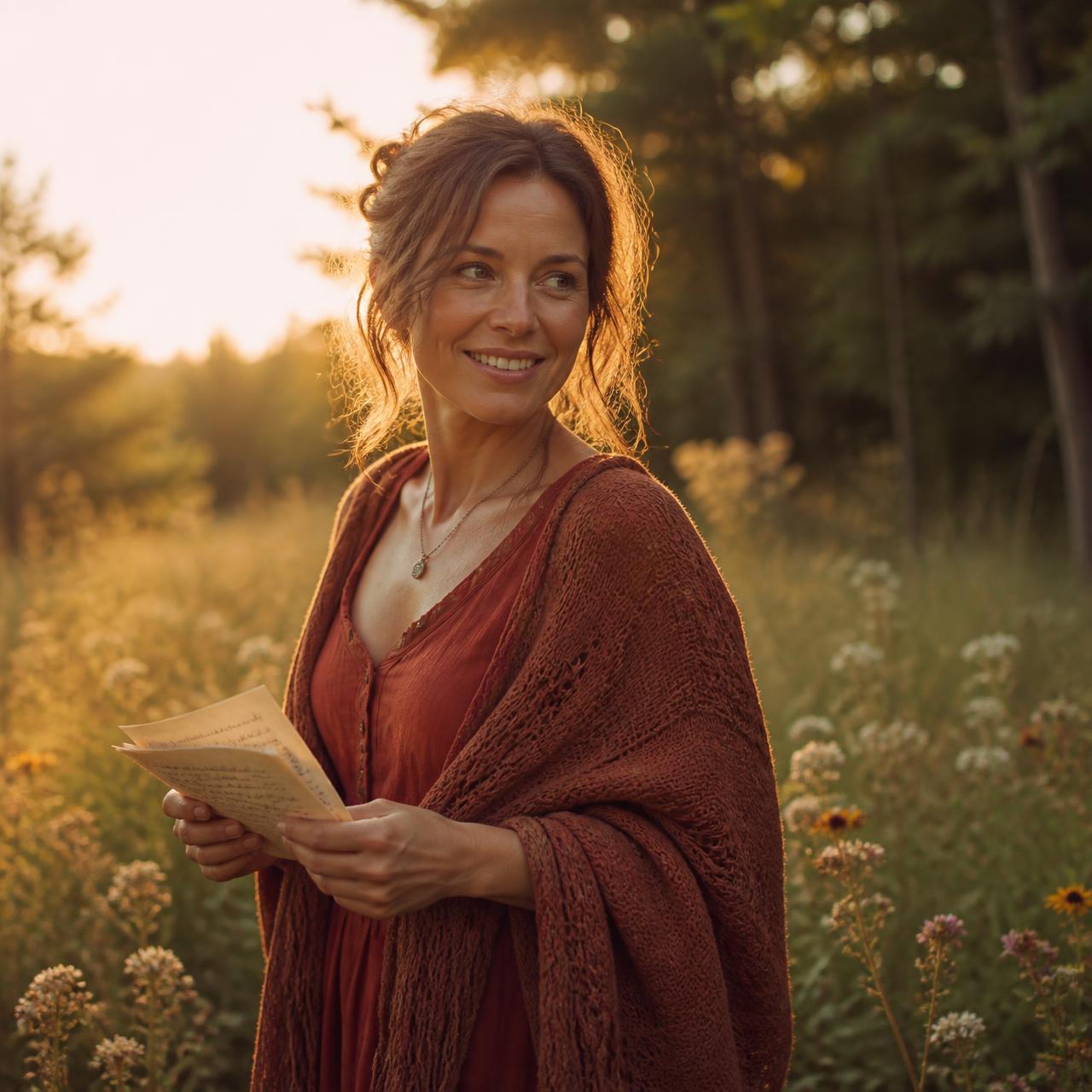 Johanna Stolch in warmer Abendsonne